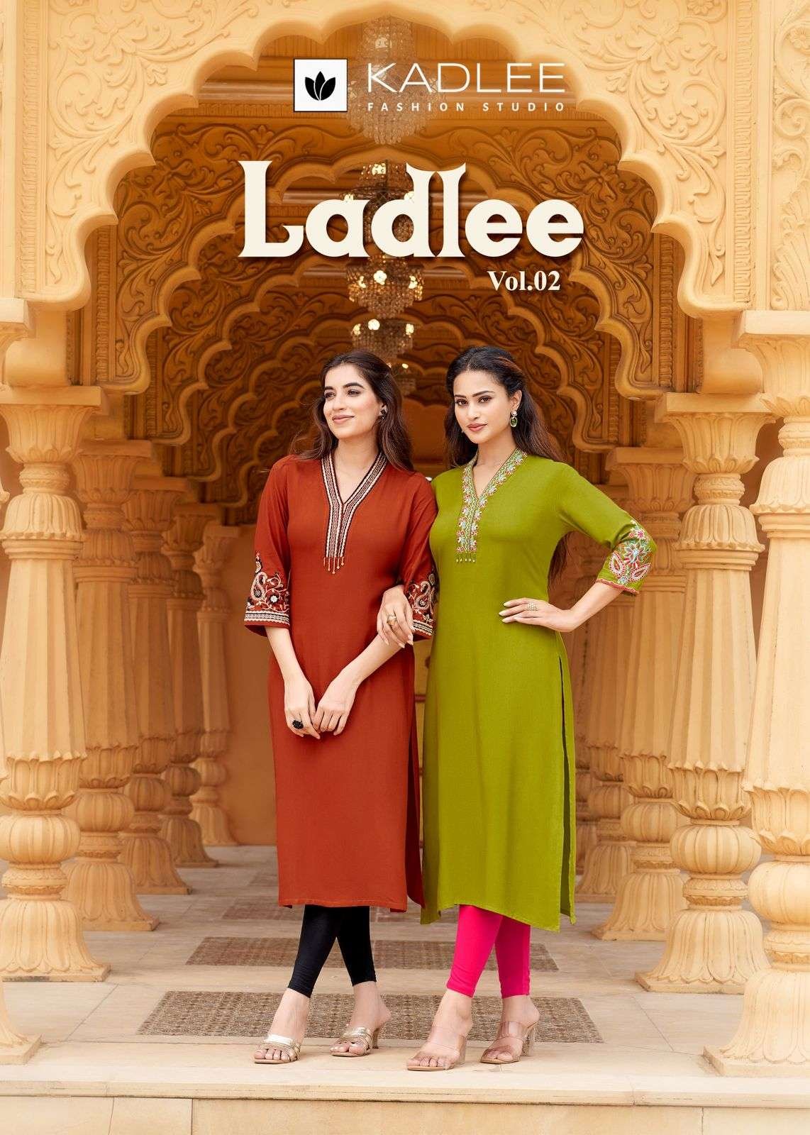 LADLEE VOL-2 BY KADLEE 1001 TO 1006 SERIES FANCY DESIGNER RAYON KURTIS